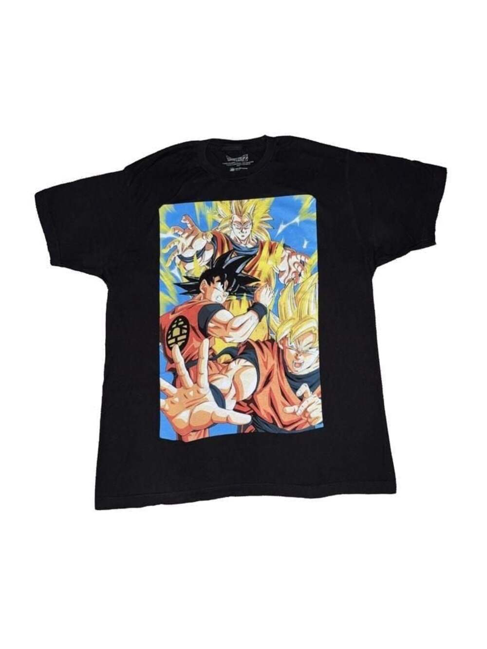 Dragon Ball Z Goku Graphic T-Shirt Black Size Large